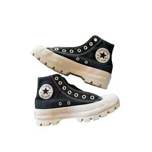 Converse Chuck Taylor All Star Lugged High‎ Black White Woman’s 7 565901C